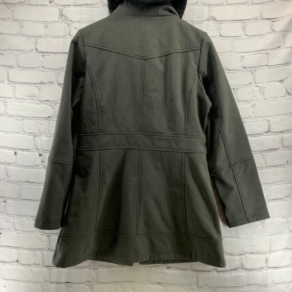 Steve Madden Jacket Long Coat Womens Sz S‎ Small Gray Hooded